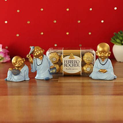 Buy Send Cute Monk Idols Ferrero Rocher Combo Online Fnp