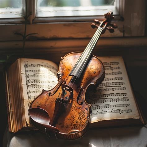 violin  book image   stockcake