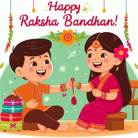 Festival Indiano De Irm Os E Irm S Feliz Conceito De Raksha Bandhan