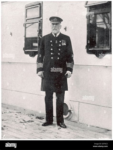 The Captain Of The RMS Titanic Captain E J Smith Date 1912 Stock