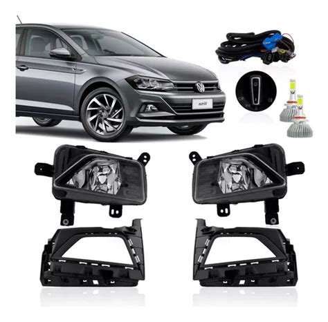 Kit Farol Milha Polo Virtus C Drl Seta Kit Super Led