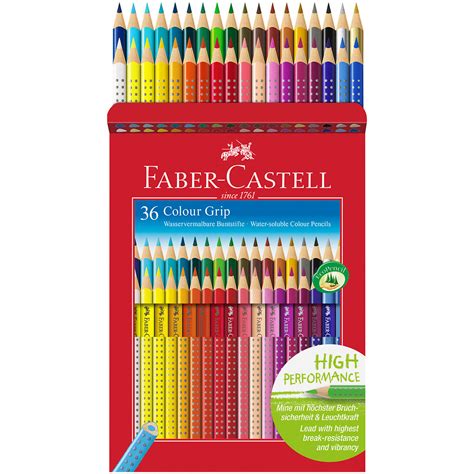 Faber Castell Colour Grip Pencils Assorted Colours Pack Of 36