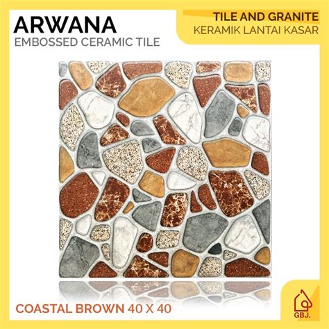 Jual Keramik Arwana X Coastal Brown Keramik Lantai Batu Alam