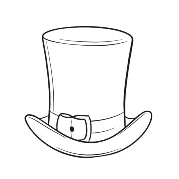 Top Hat Outline PNG Transparent Images Free Download | Vector Files ...