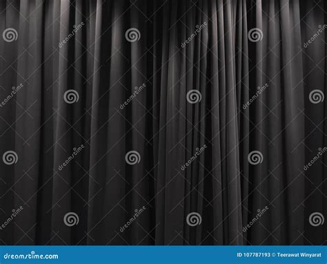 Stage Curtain Black Curtain Backdrop Background Stock Image - Image of ...