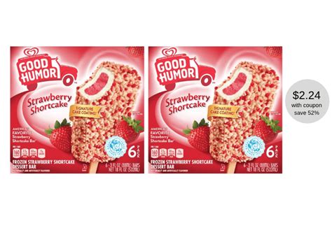 Good Humor Strawberry Shortcake Dessert Bars 6 Ct Just 2 24 At