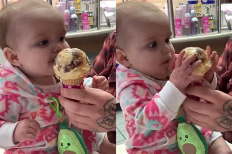 La Adorable Reacción De Una Bebé Al Probar Helado Por Primera Vez Se