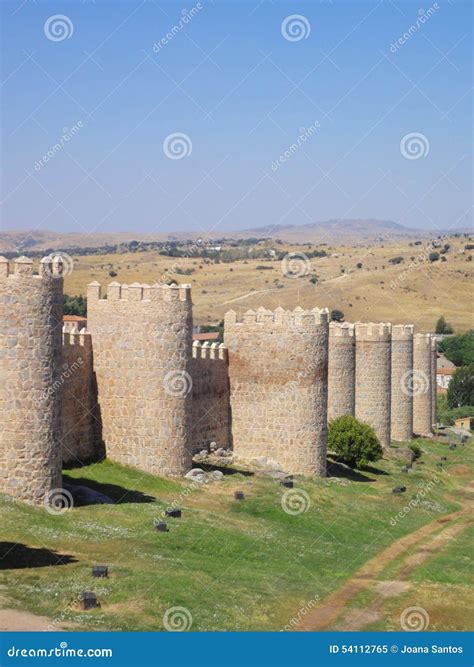 Avila Medieval Wall Spain stock image. Image of avila - 54112765