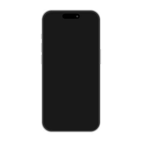 Iphone 15 Mockup Front View Isolated Vector Illustration On White Background Smartphone Or