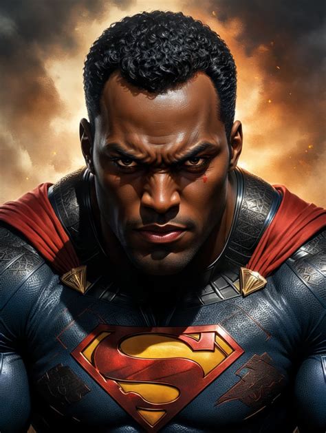 Premium Free ai Images | black superman hero portrait comics marvel ...