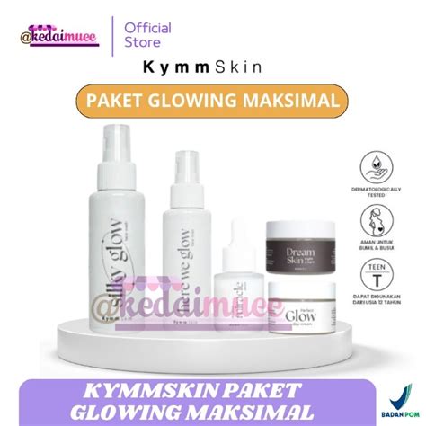 Jual KYMM SKIN Paket Lengkap Glowing Series Free Pouch Sunscreen