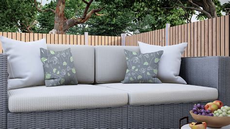 Wildflowers Multi Grey Quick Dry Outdoor Cushion Rooms By Me