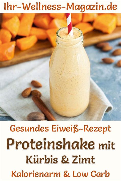 Proteinshake mit Kürbis und Zimt Eiweißshake Rezept zum Abnehmen