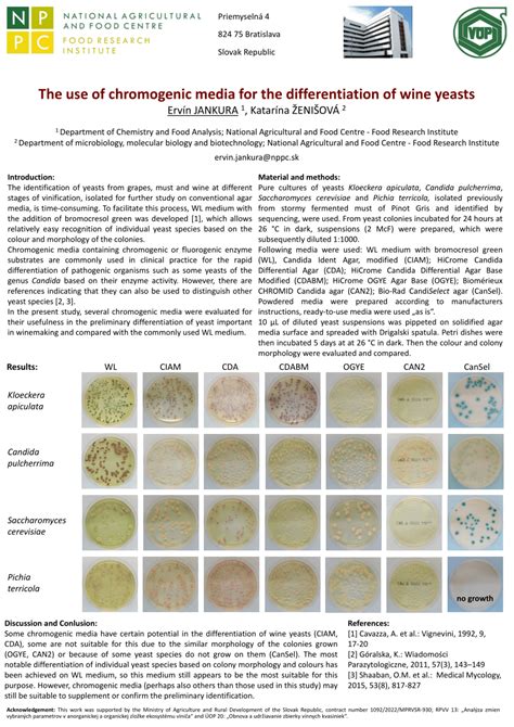 Pdf The Use Of Chromogenic Media For The Differentiation Of Wine Yeasts