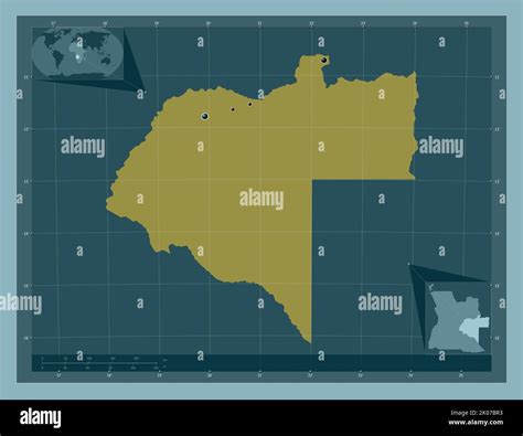 Moxico Province Of Angola Solid Color Shape Locations Of Major