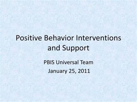 PPT Positive Behavior Interventions And Support PowerPoint