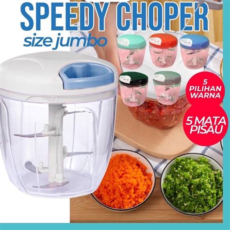 Jual Blender Tarik Manual Kapsul Speedy Chopper Besar 5 Pisau 900 Ml