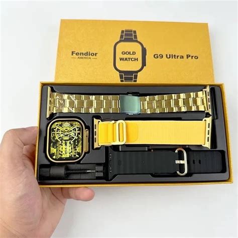 fendior smart  ultra max golden   smartwatch darazlk