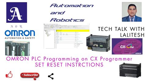 Set And Reset Instructions In Omron Plc Cx Programmer Youtube