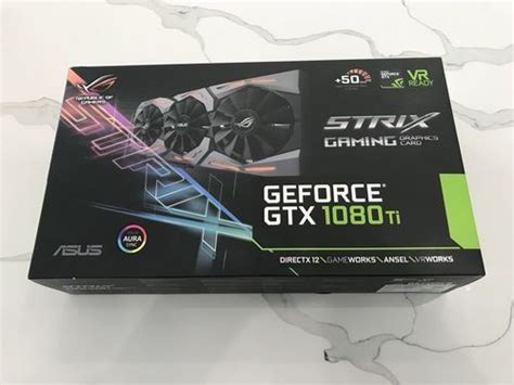 Rog Strix Geforce Gtx 1080 Ti, 11gb Oc Edition Vr Ready 5k Hd Gaming ...