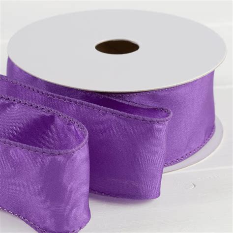 Purple Satin Wired Ribbon Ribbon And Trims Craft Supplies