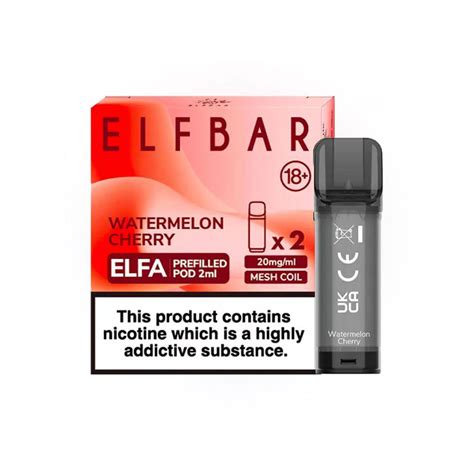 Elf Bar Elfa Watermelon Cherry Pods 2 Pack Elf Pods