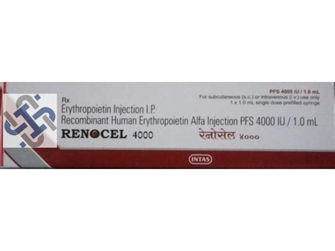 Renocel Recombinant Human Erythropoietin Alfa Epoetin Alfa 4000IU