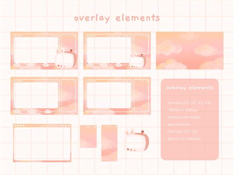 Cute Animated Stream Overlay Pack Hand Drawn Screens Static Etsy