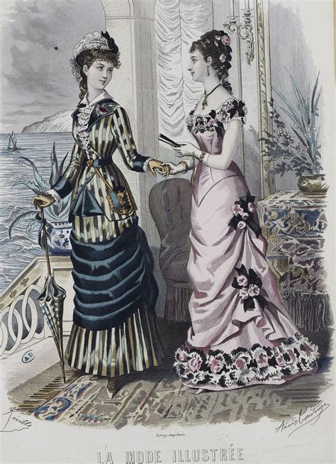 La Mode Illustrée 1878 Victorian Women Victorian Fashion Victorian