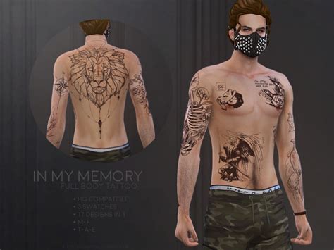 The Sims Resource In My Memory Full Body Tattoo