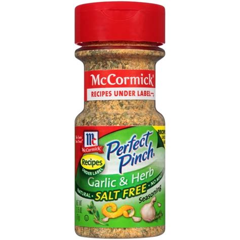 Mccormick Perfect Pinch Garlic And Herb Salt Free Seasoning 275 Oz