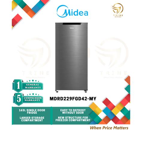 Midea 163L 1 Door Refrigerator MDRD229FGD42 MY Shopee Malaysia