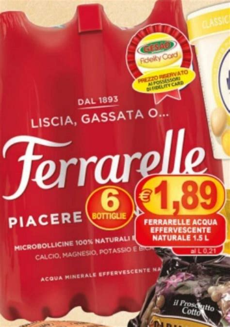 Offerta Ferrarelle Acqua Effervescente Naturale L Nel Volantino Di