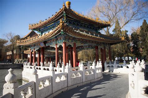 China Asia Beijing Beihai Park Historic Buildings Editorial Stock