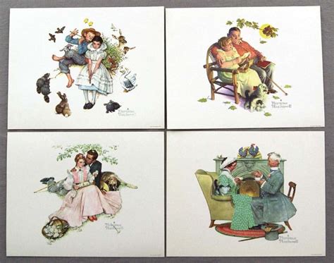 Vintage Norman Rockwell Four Seasons Series Four Ages Of Love