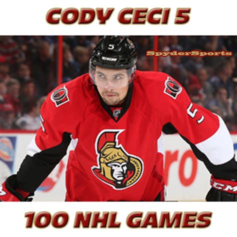 Cody Ceci Reaches 100 Nhl Games Spyder Sports Lounge