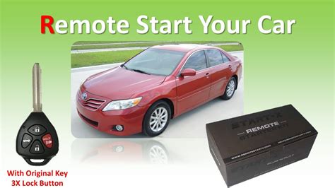 Startx Remote Start For Toyota Camry YouTube