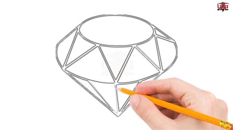 How To Draw A Diamond Step By Step Easy For Beginnerskids Simple