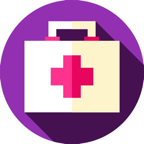 First Aid Kit Flat Circular Flat Icon