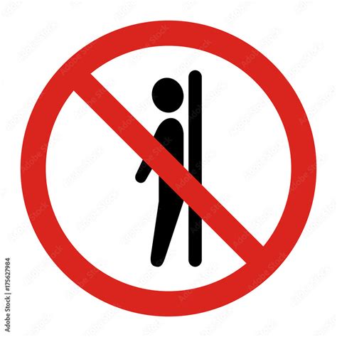 Do Not Lean On Door Vector Illustration Stock Vector Adobe Stock