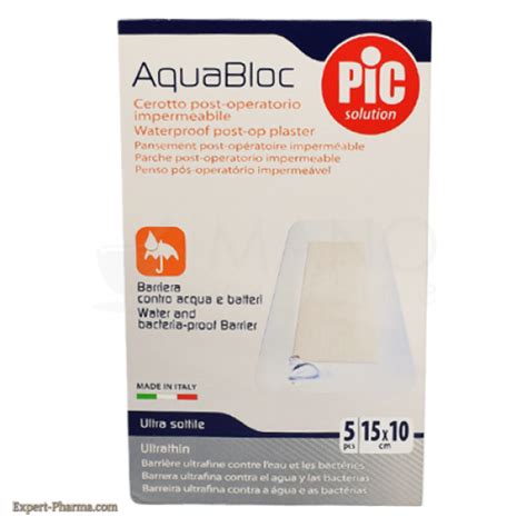 Expert Pharma PIC PANSEMENT AQUABLOC POST 15X10CM 5