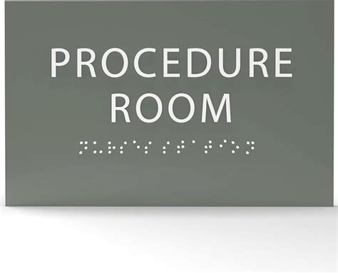 Ada Central Signs 6 X4 Procedure Room Sign Tactile Graphics Grade