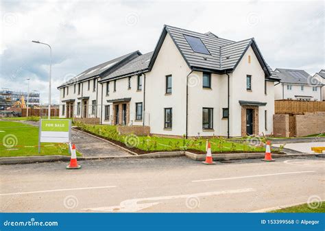 Newly Built Houses On Sale In Scotland Stock Photo Image Of Built