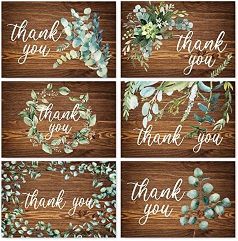 Amazon Whaline 30 Pack Rustic Thank You Cards With Envelopes