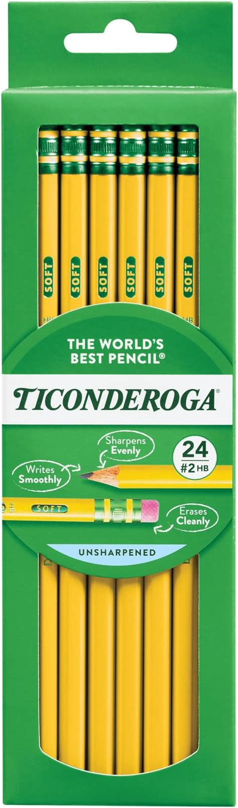 Ticonderoga® Pencils 2 Lead Medium Soft Pack Of 24