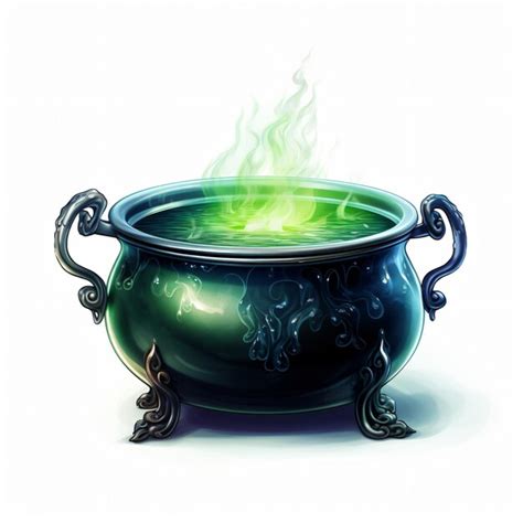 Premium Photo A Witch Cauldron Isolated On A White Background