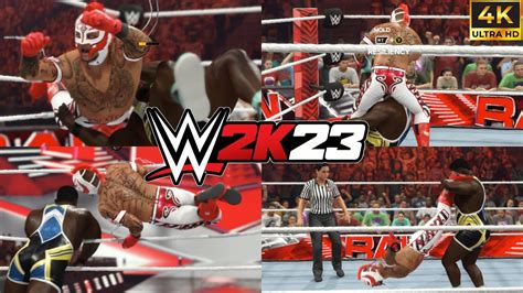 Wwe 2k23 My First Ever Gameplay Wwe 2k23 Rey Mysterio Vs Big E Wwe Champions 4k 60fps