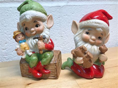 Christmas Elves Figurines, Holiday Decorations