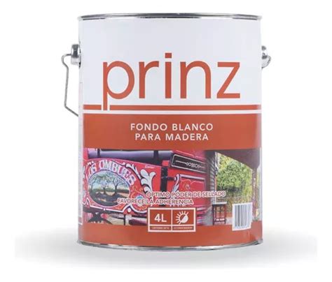 Fondo Pintura Base Blanca Para Madera Lts Prinz Prestigio Mercadolibre