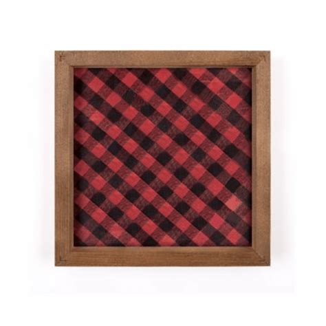 Buffalo Plaid Framed Sign for Wall or Tabletop